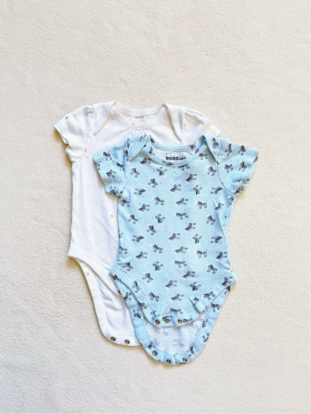 3/$25 Gap & The Children's Place Short Sleeve Onesie Bodysuit Cotton 2pc 3-6M